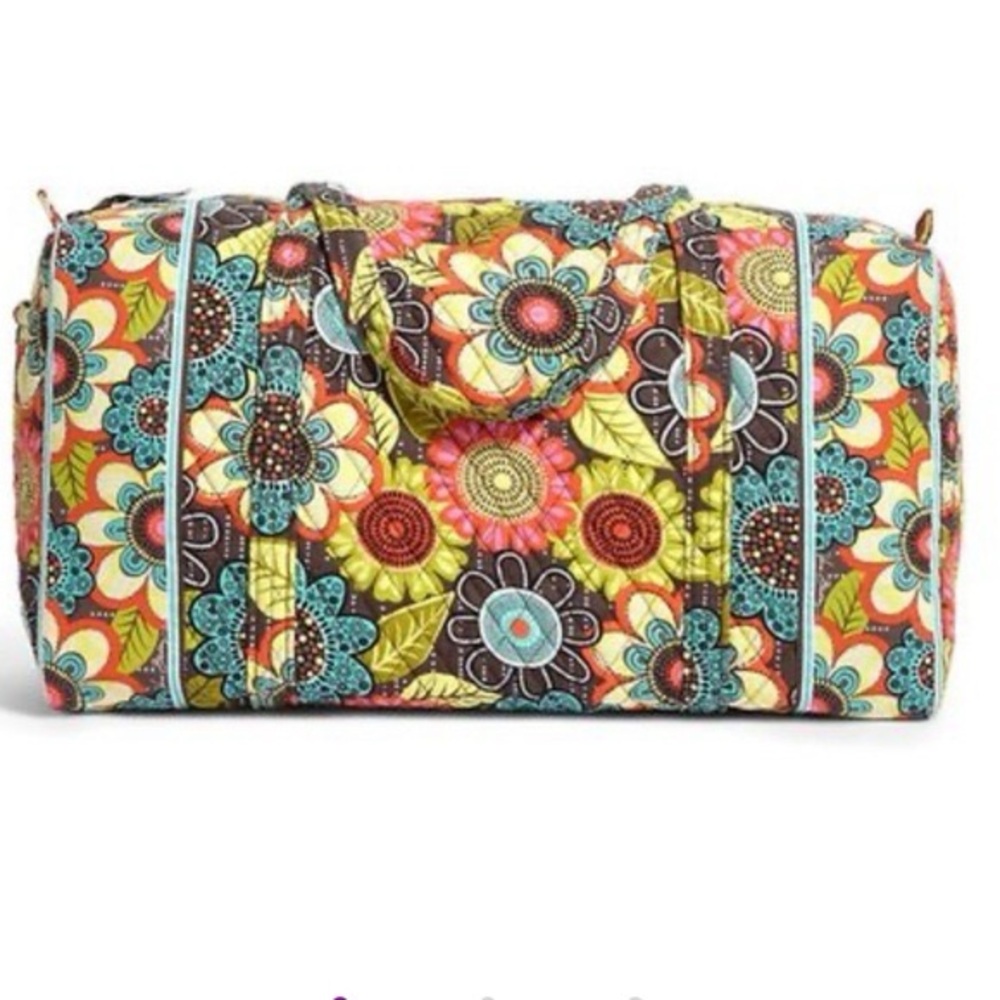 Vera Bradley Large Duffle Bag in ‘Flower Shower’ Retired Print Perfect Condition